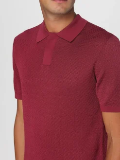 Polo in maglia Emporio Armani a micro fantasia