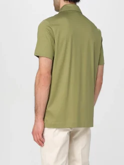 Polo in misto cotone con zip Boss