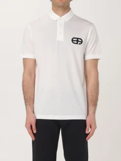 Polo in misto cotone con logo Emporio Armani