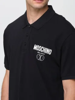 Polo Moschino Couture in cotone con logo