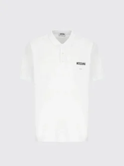 Polo Moschino Couture in cotone con logo