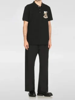 Polo Moschino Couture in cotone con logo