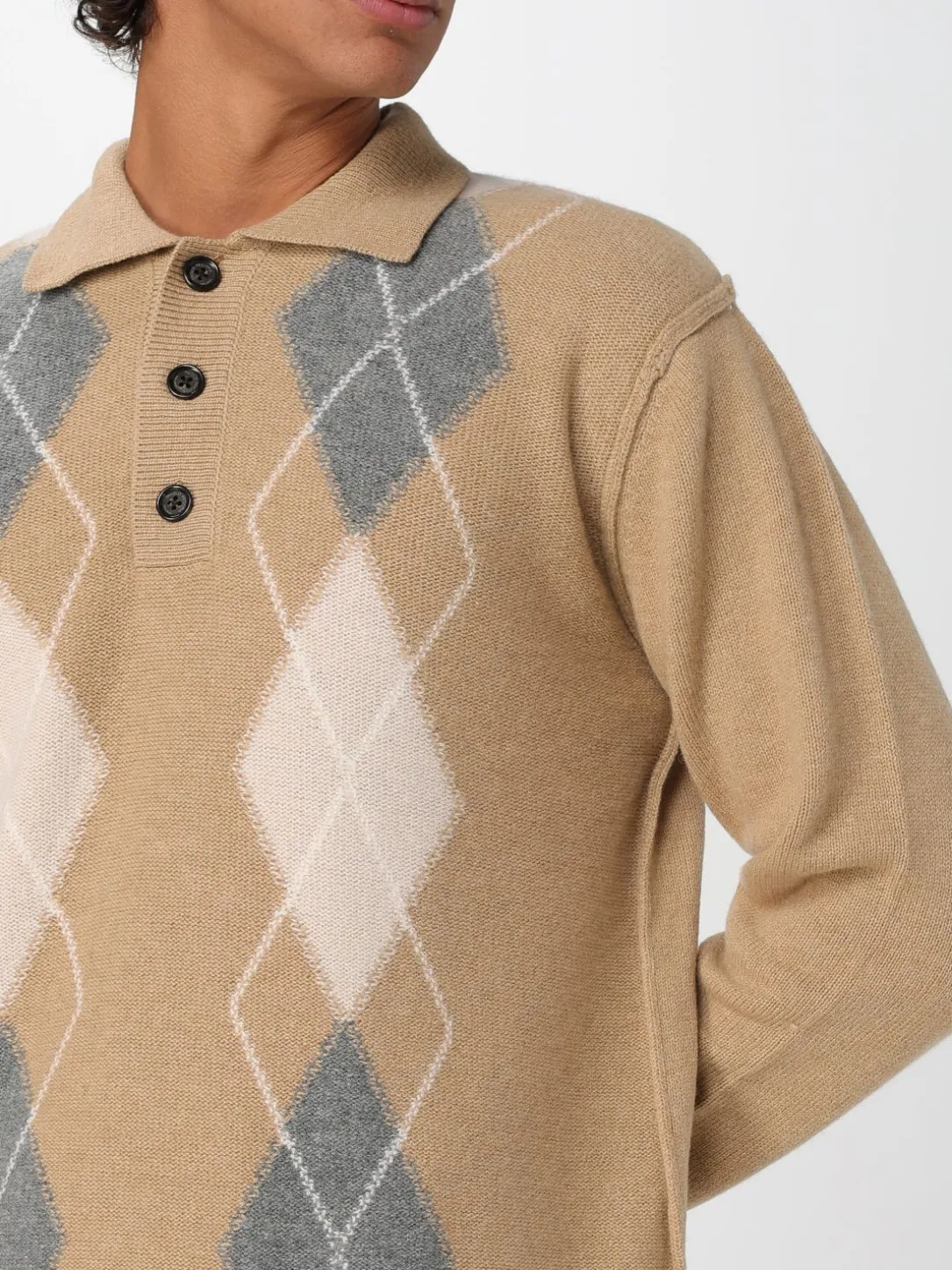 Polo Paolo Pecora in lana con rombi