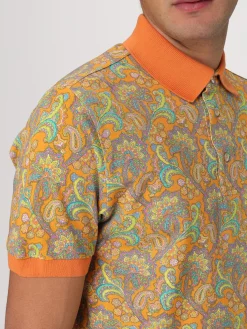 Polo Pegaso Etro in cotone paisley