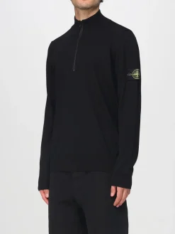 Polo Stone Island in lana con patch