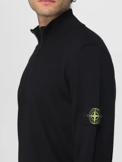 Polo Stone Island in lana con patch