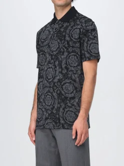 Polo Versace in cotone con Baroque Versace