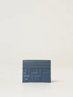 Portacarte di credito FF Diamonds Fendi in pelle goffrata