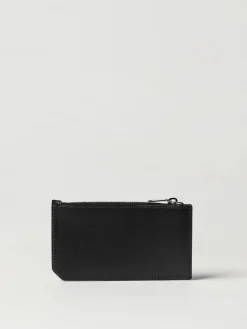 Portacarte di credito Saint Laurent in pelle con zip