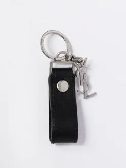 Portachiavi Cassandre Saint Laurent in pelle ed ottone