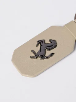 Portachiavi in pelle bovina con logo Ferrari