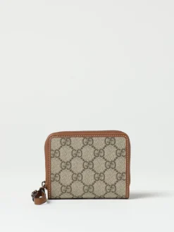 Portafoglio Gucci in tessuto GG Supreme e pelle