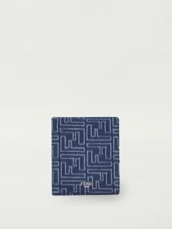 Portafoglio in denim FF Fendi