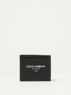 Portafoglio in pelle di vitello con logo Dolce & Gabbana
