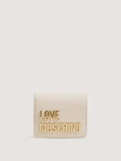 Portafoglio in pelle sintetica con logo Love Moschino