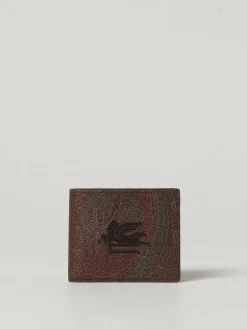 Portafoglio Paisley Etro in cotone spalmato