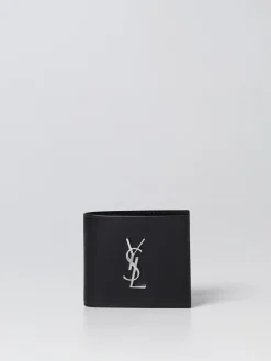 Portafoglio Saint Laurent in pelle liscia