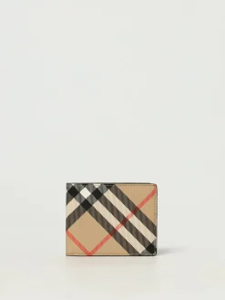 Portafoglio Vintage Check Burberry in tessuto spalmato