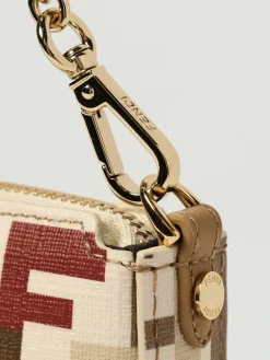 Pouch Baguette Fendi in cotone spalmato con monogram FF all over