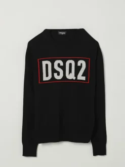 Pullover Dsqaured2 in lana con logo jacquard