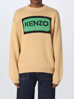 Pullover Kenzo con logo intarsiato a contrasto