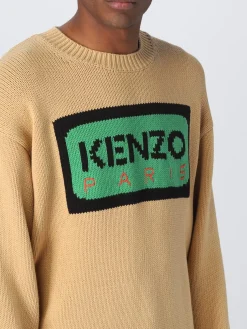Pullover Kenzo con logo intarsiato a contrasto