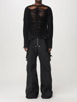 Pullover Rick Owens in lana effetto usurato