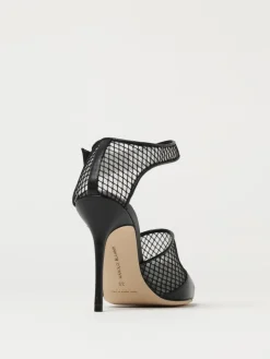Pump Jatelah Manolo Blahnik in nappa e nylon a rete