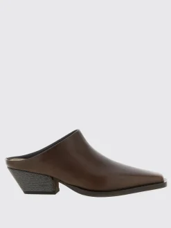 Sabot Brunello Cucinelli in pelle con monile