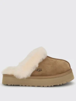 Sabot Disquette UGG in camoscio e pelliccia
