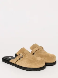 Sabot Moschino Couture in camoscio