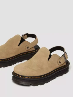 Sabot platform Zegzag Dr. Martens in camoscio