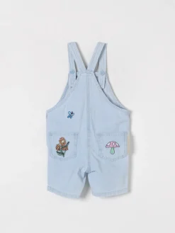 Salopette di jeans Stella McCartney Kids con ricami