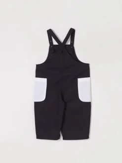 Salopette in cotone con toppe Marni