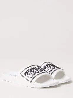 Sandali slides con logo Versace Jeans Couture