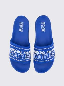 Sandali slides con logo Versace Jeans Couture