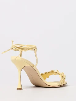 Sandalo Anista Manolo Blahnik in nappa con fiori