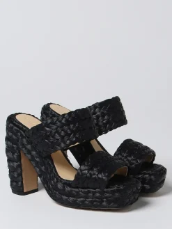 Sandalo Canalazzo Bottega Veneta in rafia intrecciata