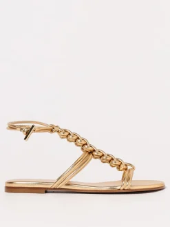 Sandalo Capua Gianvito Rossi in nappa intrecciata laminata