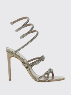 Sandalo Cleo Rene Caovilla in raso con strass all over