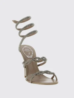 Sandalo Cleo Rene Caovilla in raso con strass all over