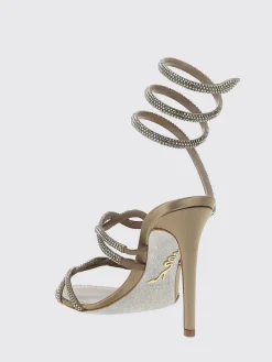 Sandalo Cleo Rene Caovilla in raso con strass all over