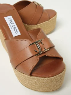 Sandalo con zeppa Leda Jimmy Choo in pelle