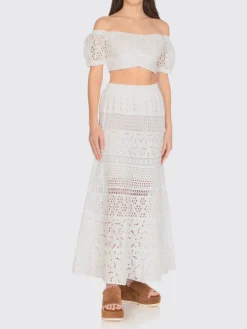 Sandalo con zeppa Mou in camoscio con cuciture all'uncinetto