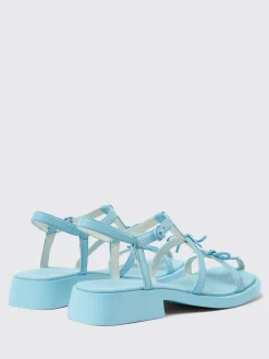 Sandalo Dana Camper in pelle con fiocchi