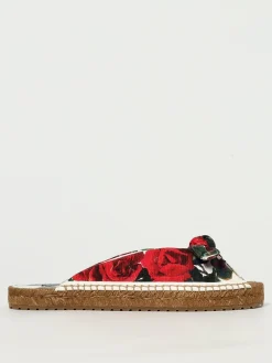 Sandalo Dolce & Gabbana in cotone con stampa floreale