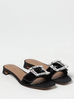 Sandalo Dolce & Gabbana in velluto con fibbia gioiello