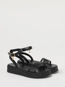 Sandalo Elisabetta Franchi La Mia Bambina in pelle e nylon a rete