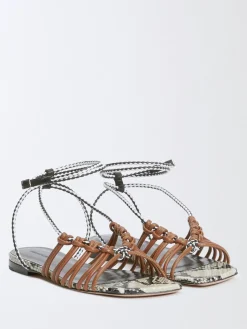 Sandalo Fabiana Filippi in pelle intrecciata