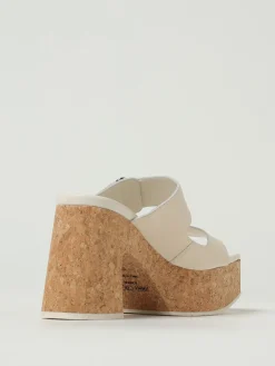 Sandalo Fayence Jimmy Choo in pelle con perle sintetiche